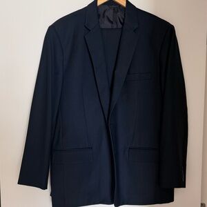 Lightly worn, Made to Measure, blue, two piece wool suit